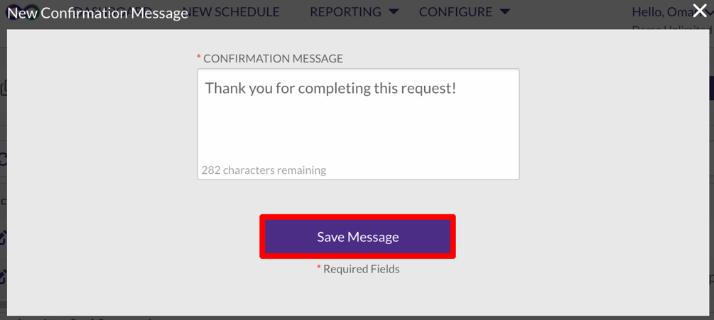 How to Add Confirmation Messages for Flow Templates