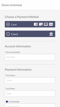 Example portal in mobile