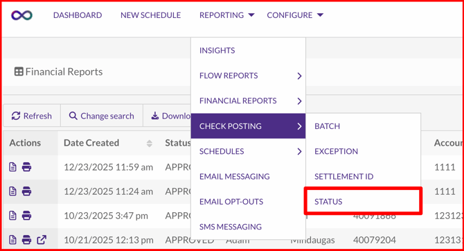 Financial-Reports-Check-Posting-Status