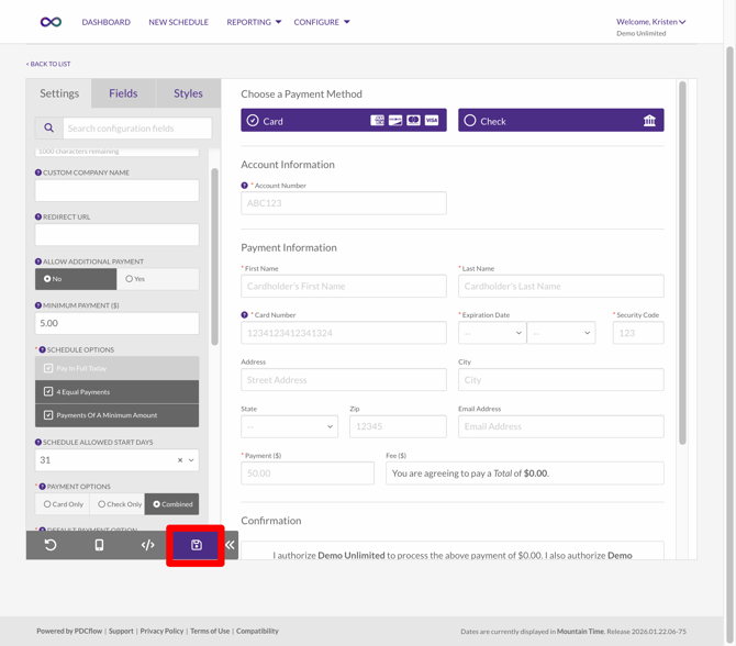 Portal-Configuration-Save